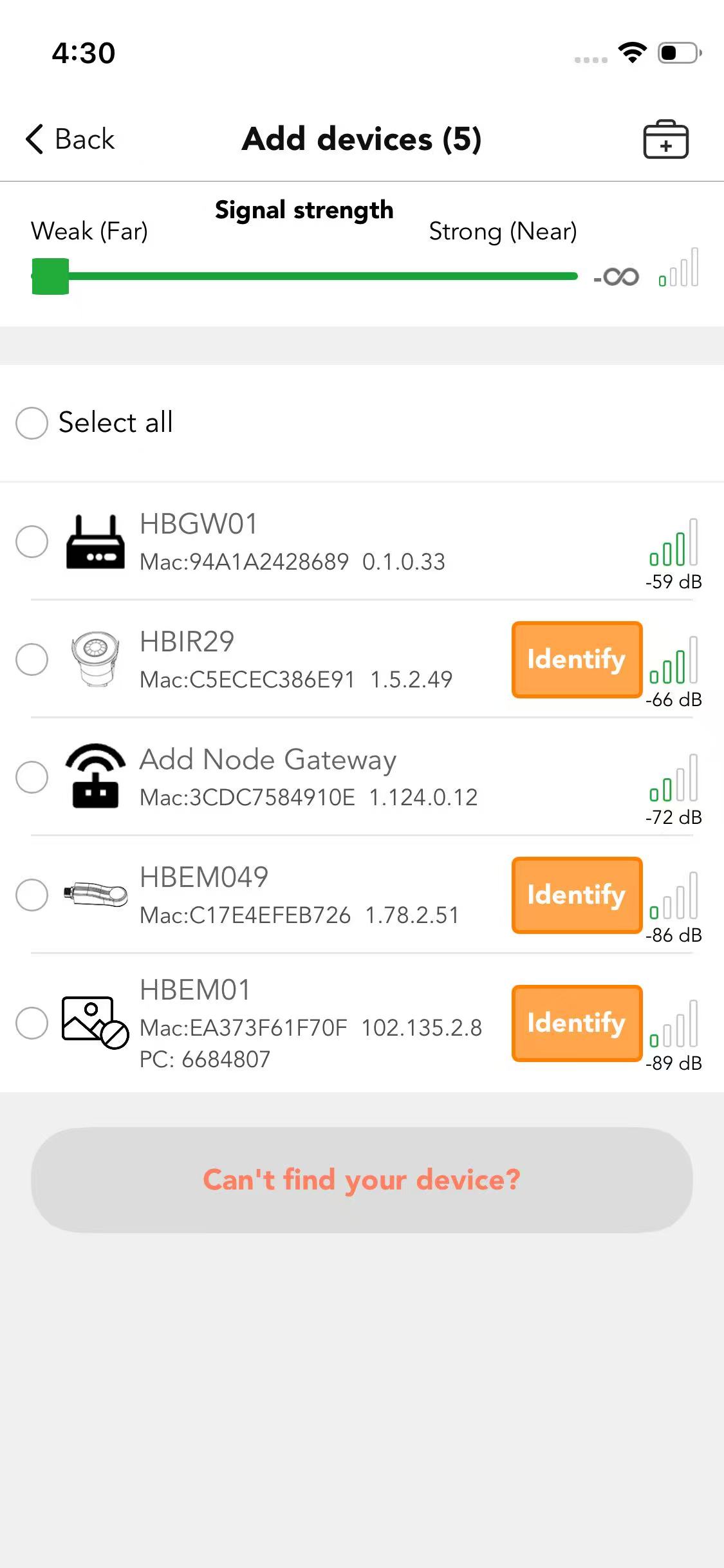 Search for Available Devices