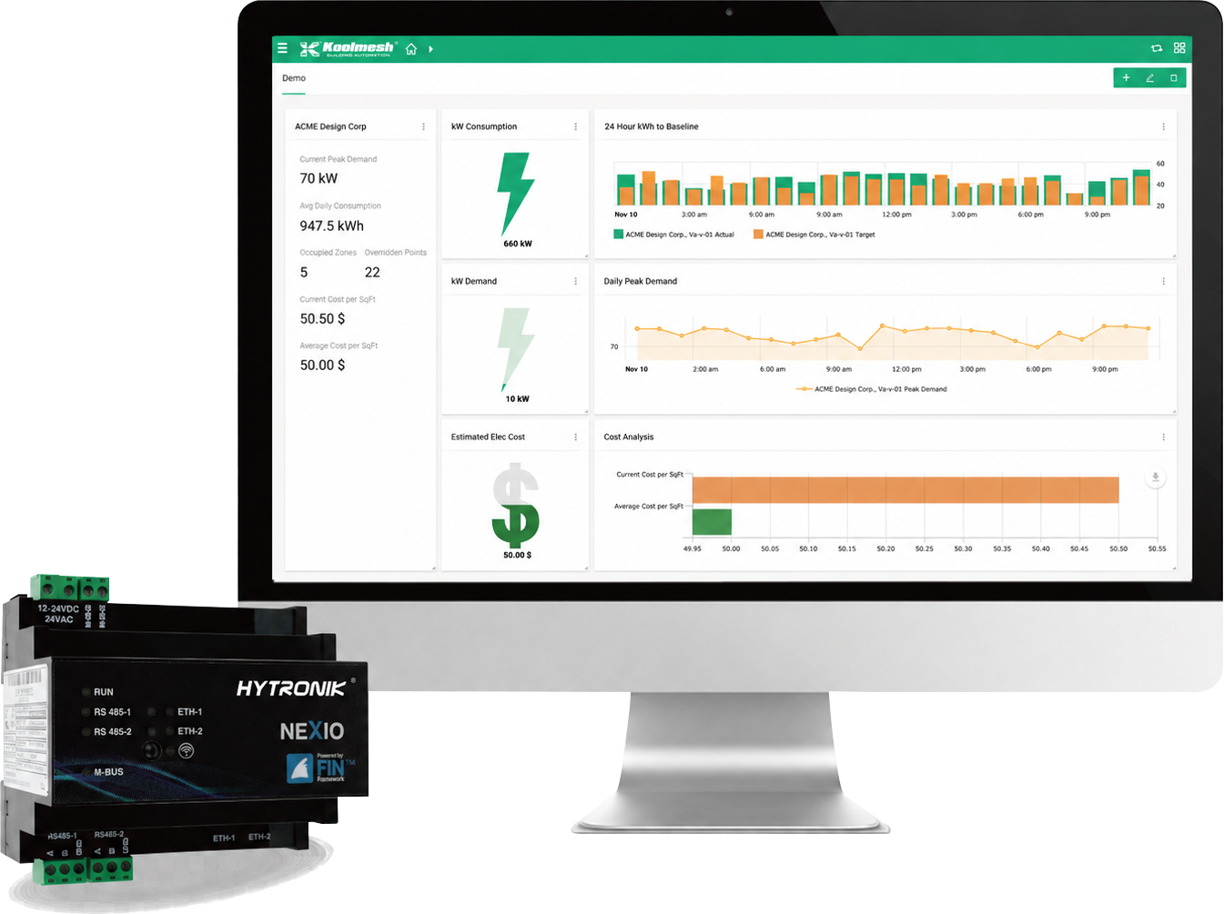 Koolmesh BMS platform dashboard
